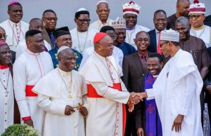 Photo News: Buhari Hosts Christian, Islamic Leaders President Muhammadu Buhari, with the Christian leaders...