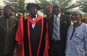 Photo: When Ex Federal Permanent Secretary, Prof Tunji Olaopa Delivered Lead City University’s 10th Inaugural Lecture Professor Tunji Olaopa, second from left, with others...Odia Ofeimun, right...was there too...