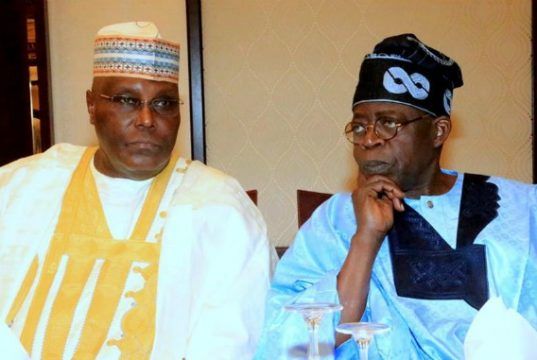 Atiku Under Fire From APC For Calling President Tinubu ‘Bola’ Alhaji Atiku Abubakar, left, with Asiwaju Bola Tinubu...mutual respect? (dailypost.com photo)