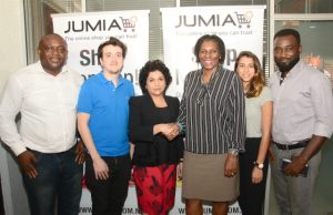 Telcoin Partners Jumia To Enhance Service, Efficiency L-R: Anthony Osaji, Head, Corporate Sales, Jumia Nigeria, Thomas Simonet, Chief Marketing Officer Jumia Group, Lee -Ann Cassie, Head of Africa Region for Telcoin, Juliet Anammah, Chief Executive, Jumia Nigeria, Salma Beacherif, Chief Marketing Officer Jumia Nigeria, and Stanislaus Martins , Head of Growth Marketing Jumia Nigeria…