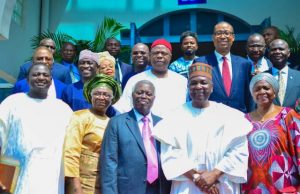 National Challenges: Buhari, Gowon, Others Task Nigerians General Yakubu Gowon, second from right, with others after the prayer session...