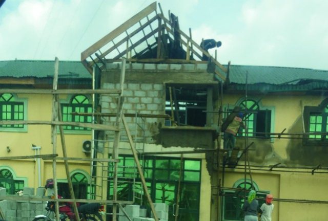 ...Yinka Ayefele's Music House...last week...when the reconstruction project started...