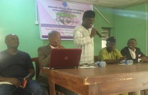 Politicians Putting Us Under Pressure To Buy PVCs From Us – INEC Alerts L-R: Remi Oladoye of OMPAN, Comrade Wale Ojo-Lanre, Barrister Mutiu Agboke, Comrade Adewunmi Faniran and Pastor Bisi Oladele...at the event on Thursday...