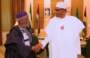 Photo: When Buhari Hosted Sen Olusola Adeyeye Professor Olusola Adeyeye, left, with President Muhammadu Buhari...during the meeting...