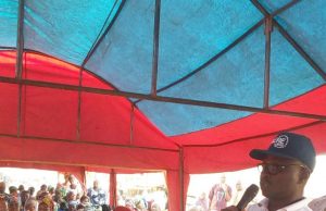 My Plans For The People of My Constituency – Oyo ADP’s Okunola Akere Hon. (Prince) Abdulwasiu Okunola Akere, right, addressing his people