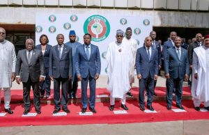 Photo: Buhari Hosts 54th Session Of The Authority Of Heads Of State And Governments Of ECOWAS In Abuja President Muhammadu Buhari with President of Ghana Nana Akufo-Addo, President of Burkina Faso Roch Marc Kabore and President of Sierra Leone Julius Maada Bio and others in Abuja…