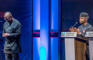 Peter Obi’s Performance At Presidential Debate Hailed By PDP Dr Peter Obi, left, with Professor Yemi Osinbajo at the debate...