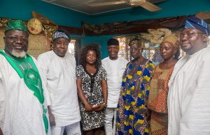 Read About How Osinbajo Toured Oke-Ogun For Two Days, See Pictures Too L-R: Communications Minister, Adebayo Shittu, Oyo's Deputy Governor, Moses Alake-Adeyemo, an hostess, Vice President Yemi Osinbajo, another host and Chief Adebayo Adelabu...in Oke Ogun...