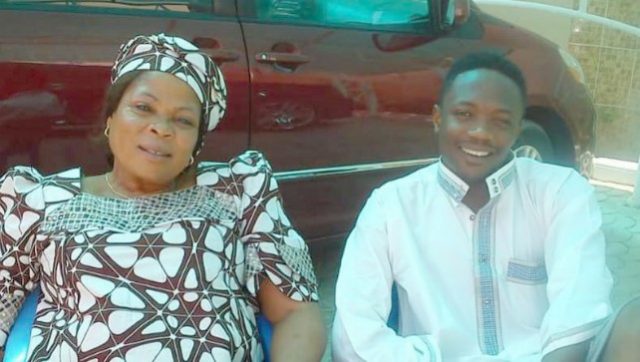 Ahmed Musa, with late mother, Mrs. Sarah Moses...
