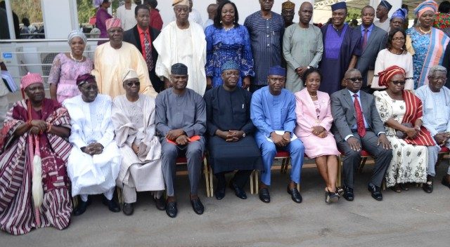 The Executive Governor of Ekiti State, Dr. John Kayode Fayemi with the members of the newly constituted governing councils of institutions in Ado Ekiti on Tuesday...