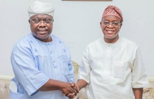 Osun 2022: Oyetola Boasts, Says Emergence Of Omisore’ll Send Some Politicians In The State Into Oblivion Senator Iyiola Omisore, left, with Governor Adegboyega Oyetola of Osun State...