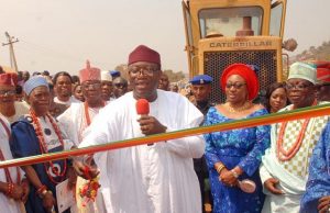 Construction Of 41-Year Old Abandoned New Ado-Iyin Road Flagged Off By Fayemi Dr Kayode Fayemi...during the flagging-off ceremony...