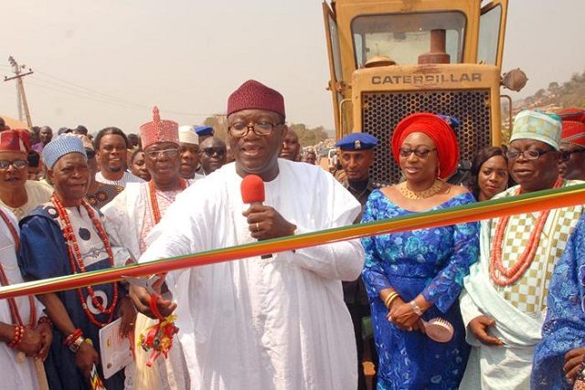 Dr Kayode Fayemi...during the flagging-off ceremony...