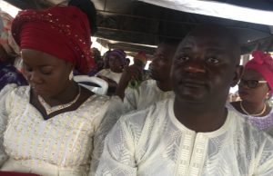 Tope Alabi, Bola Are, Others Witness The Burial Of Ufitfly Boss’ Mother Evangelist Ajibola Ogunkeyede, UfitFly boss and his wife at the burial service...
