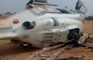 Osinbajo Helicopter Crash: Investigation Concluded By AIB ...Vice President Yemi Osinbajo's helicopter after crashlanding...