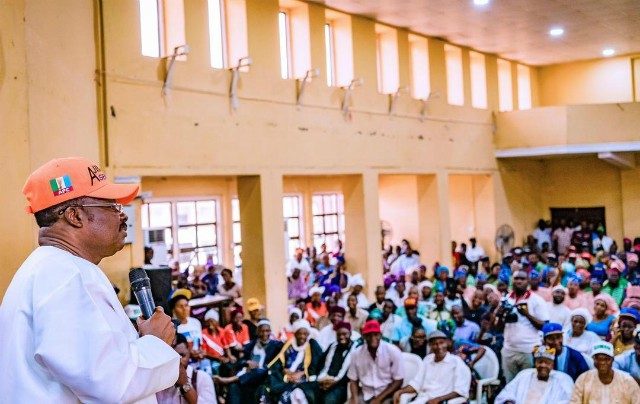 Oyo South Senatorial District candidate of the All Progressives Congress, Governor Abiola Ajimobi; addressing a stakeholders' forum, at the Western Hall, state Secretariat, Ibadan... on Tuesday