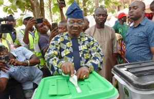 2019 Polls: Stop Venting Anger Against Citizens, Go To Court, Ajimobi Advises Losers Governor Abiola Ajimobi...casting his vote...