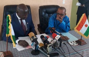 Anti-Graft War: EFCC, HALCIA Sign MoU In Niamey Ibrahim Magu, left, at the signing ceremony...