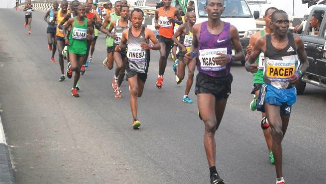 Lagos City marathoners on Saturday morning...(guardian.ng image)