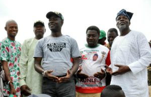 Oyo PDP’s Seyi Makinde Takes Campaign To Lagelu LGA L-R: Oyo State PDP Financial Secretary, Mr Tope, party chairman, Alhaji Omokunmi Mustapha, gubernatorial candidate, Engr Seyi Makinde, candidate for Akinyele/Lagelu federal constituency, Mr Kunle Yussuf and Oyo Central senatorial candidate, Chief Bisi Ilaka at Akobo during the party’s campaign in Lagelu LGA…