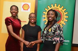 Shell Trains Special Seabed Survey Professionals L-R: Oluwapelumi Okewusi; Iwinosa Aghedo and Peace Adepoju, on arrival from a one-year Master's Degree in Geotechnical Engineering and Hydrography on the sponsorship of SNEPCo, in collaboration with the Nigerian Content Development and Monitoring Board (NCDMB) in a programme designed to bolster Nigerian content and develop local capacity in specialised areas in deep offshore oil and gas industry exploration and production...