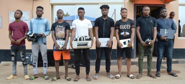 ...the suspects...arrested by EFCC in Ibadan...
