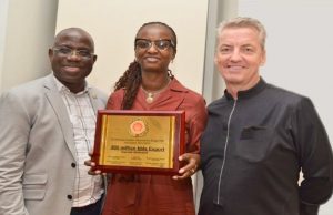 Photo: When SNEPCo Celebrated Its 800million Barrel Of Oil Milestone L-R: Managing Director, Shell Nigeria Exploration and Production Company (SNEPCo), Bayo Ojulari; SNEPCo’s Bonga Asset Operations Manager, Elohor Aiboni; and the General Manager Contracting and Procurement, Antony Ellis, at the event...