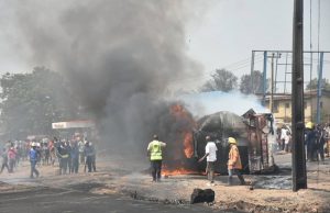 Check Out More Gory Pictures From The Ibadan Tanker Explosion ...the tanker...being attended to by fire fighters...