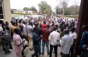 Unions Protest As College Of Education, Ikere Sacks Five Senior Staff Workers of the College of Education, Ikere Ekiti protesting the sacks of five senior staffs of the institution recently