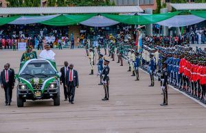 Images From Buhari’s Inauguration At The Eagle Square In Abuja ...President Muhammadu Buhari...during the event...