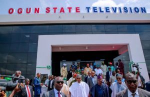 Photos: When Buhari Commissioned Legacy Projects In Ogun State President Muhammadu Buhari and others after commissioning the OGTV Complex...