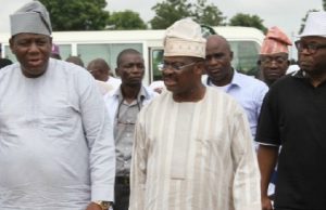 Photo: When Ajimobi Inspected Ongoing Projects At Adeoyo State Hospital L-R: Oyo State Commissioner for Health, Dr Azeez Adeduntan; state Governor, Senator Abiola Ajimobi; and Secretary to the State Government, Mr Olalekan Alli, during the inspection tour…
