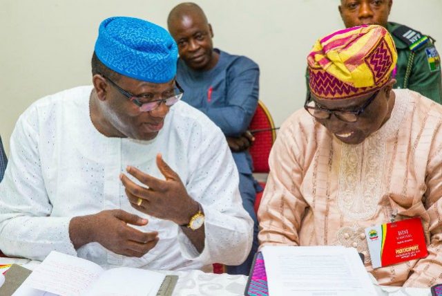Dr Kayode Fayemi, left, at the Retreat...