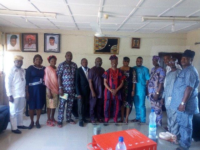 Ambassador Wale Ojo Lanre and his visitors...in his office in Ado Ekiti...
