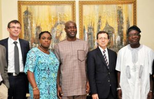 Photo: When French Envoy Visited Oyo Gov-Elect At Home From left, Consular General of France in Lagos, Mr Poloncacox Laurent, wife of Oyo State governor elect, Mrs Omini Makinde, governor elect, Engr Seyi Makinde, French Ambassador to Nigeria, Mr Pasquier Jerome and deputy governor-elect, Engr Rauf Olaniyan during the visit…