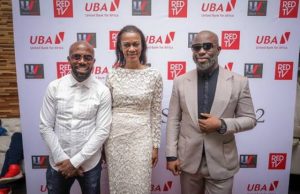 UBA Premieres Most Anticipated Men’s Club Season 2 Trailer Co-owner Urban Vision Limited, Akins Akinkugbe; Group Head Corporate Communications/ Executive Producer, The Men’s Club, Bola Atta and Director The Men’s Club Tola Odunsi, during the Season 2 Premiere of the movie…