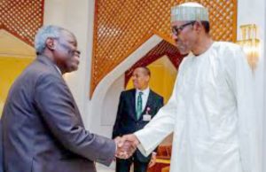 Buhari Celebrates Pastor Kumuyi At 78 ...President Muhammadu Buhari, right, with Pastor Kumuyi...during last year's meeting in Abuja...