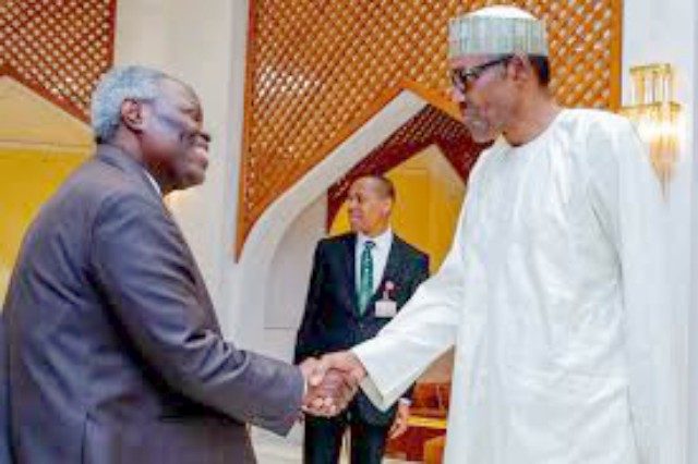 ...President Muhammadu Buhari, right, with Pastor Kumuyi...during last year's meeting in Abuja...