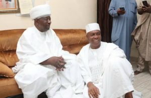 Demise Of Mother: Saraki Pays Condolence Visit To Ilorin Emir President of the 8th Senate, Dr. Bukola Saraki, right during the condolence visit to the Emir of Ilorin, His Royal Highness, Alh. (Dr.) Ibrahim Sulu Gambari…