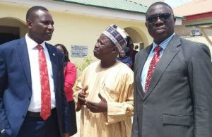 Hard Work, Diligence: Olukoyede Tasks EFCC Staff L-R: The Secretary to the EFCC, Olanipekun Olukoyede with the Kaduna Zonal Head of the Commission, Mailafia Yakubu (right)