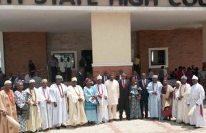 Day Fayemi Re-Dedicated Ekiti High Court Complex Governor Kayode Fayemi, the Governor of Ekiti State with the Chief Judge of Ekiti State, Justice Ayodeji Daramola and some traditional rulers…after the event…