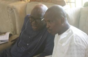 Oyo Assembly’s Christian Community Holds Commendation Service To Honour Christian Lawmakers Speaker, Hon. Joshua Olagunju Ojo, left, in a discussion with President of the Chapel, Hon. Olusegun Ajanaku…during the programme…