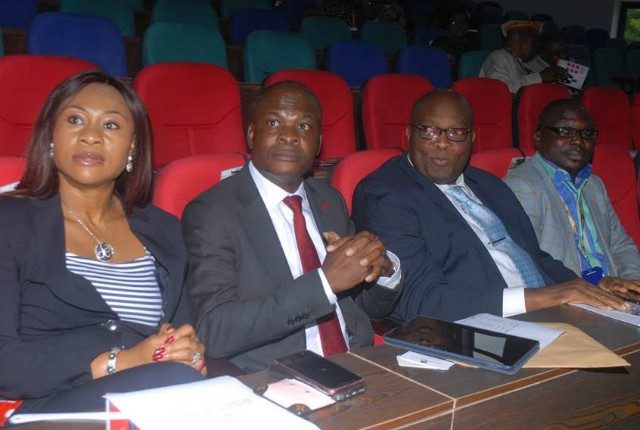 L-R: Regional Director, United Bank for Africa Plc, Ms Emem Usoro; Executive Director and Guest Lecturer, Mr. Liadi Ayoku; Deputy Vice Chancellor, Lagos State University(LASU), Prof. Oyedamola Oke; and Registrar, LASU, Mr. Yinka Asuni during the 2019 Annual Guest Lecture of the Faculty of Management Sciences (FMS) delivered by Mr Liadi titled: The Future of Finance; Technology at Play, held at the University campus in Ojo…