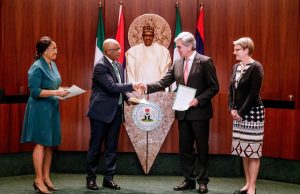Buhari Sets Target For Electricity Sector, Says 11, 000 Mgw Achievable By 2023 President Muhammadu Buhari witnesses the Signing of Implementation Agreement for the Nigeria Electrification Roadmap (NER) between Nigeria and Siemens AG of Germany in Abuja…on Monday…