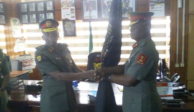 ...Generals Anthony Omozoje and Okwudili Azinta...handing over...