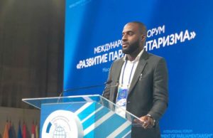 Ogundoyin, Oyo Speaker Solicits Global Support For Youths The Speaker of the Oyo State House of Assembly, Rt. Hon. Adebo Ogundoyin...delivering his message in Russia...