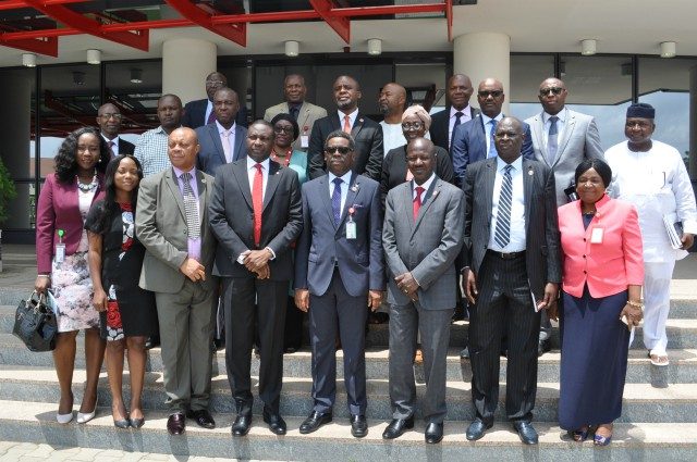 The Economic and Financial Crimes Commission (EFCC) and National Lottery Regulatory Commission (NLRC) officials...after the meeting...