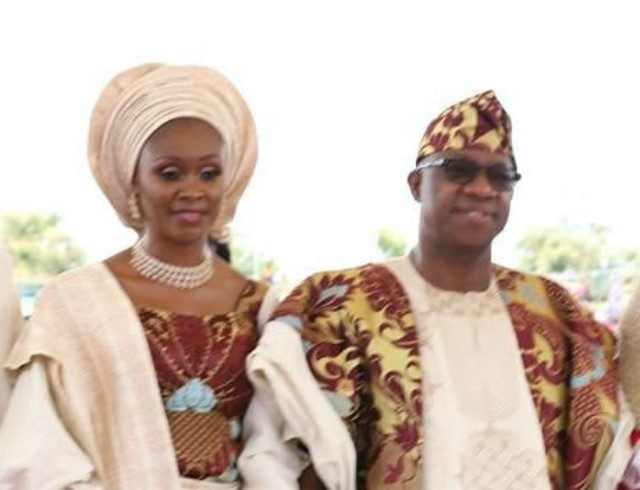 Mrs Bamidele Abiodun, with her husband, Governor Dapo Abiodun...