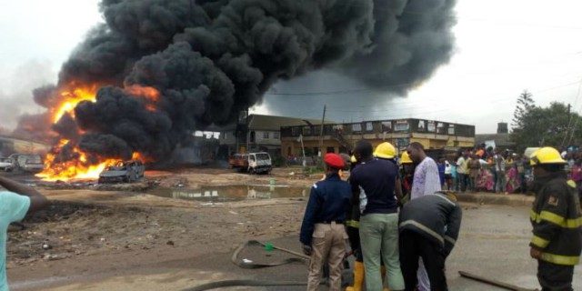 ...scene of the NNPC pipeline explosion on Thursday morning...