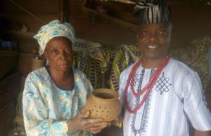 Ekiti Youths, Women To Be Trained In Indigenous Arts, Craft Wale Ojo Lanre...right...with a woman potter...